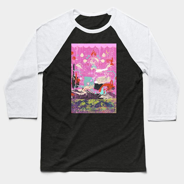 ABSTRACT MOUNTAINOUS Baseball T-Shirt by Showdeer